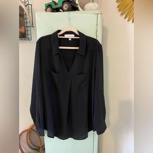 Fourteenth Place Blouse, Black, Size 1X